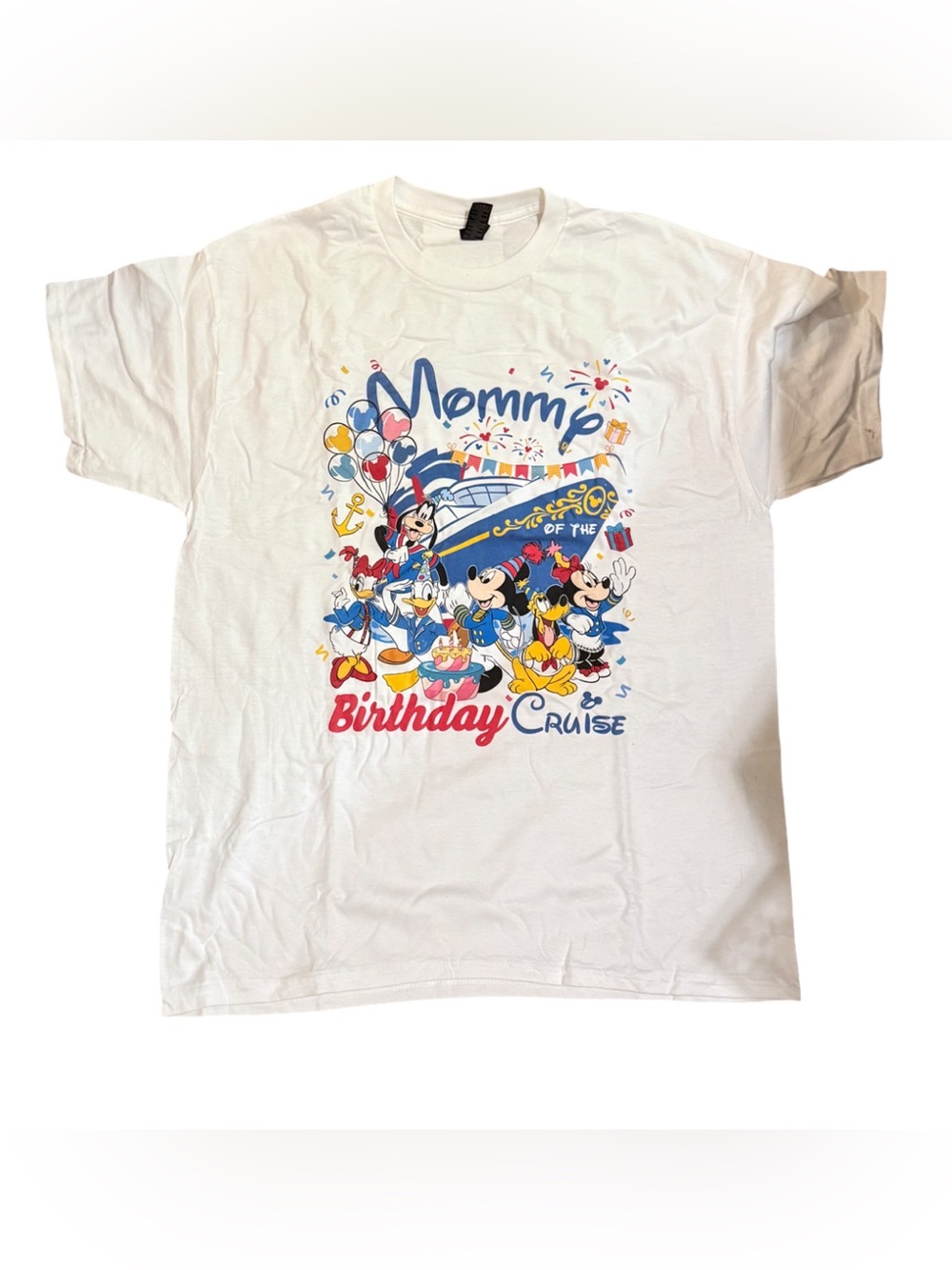 Disney Cruise Line Minnie Mouse Birthday Cruise Graphic T-Shirt Size L